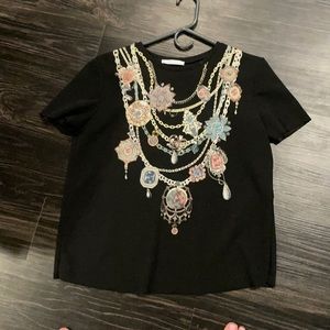 Jewel print top